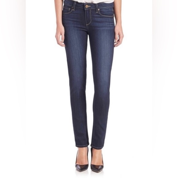 PAIGE Denim - Paige Peg Straight Leg Jeans in dark wash denim size 28